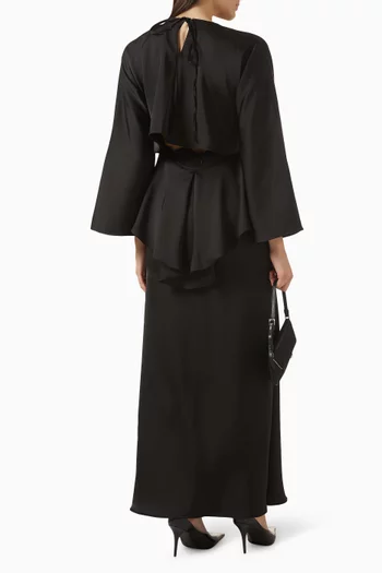 Back Tie-up Top in Satin-silk