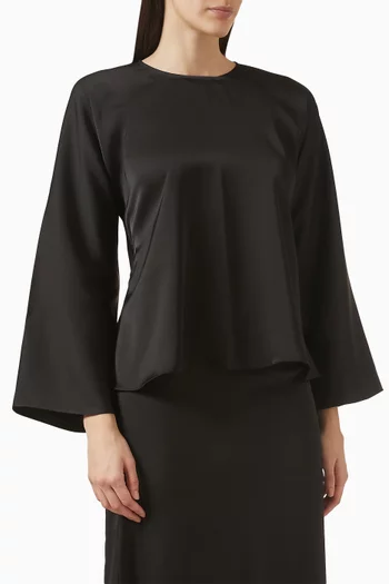 Back Tie-up Top in Satin-silk