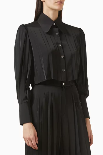 Pleated Shirt in Silk