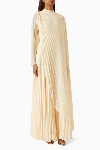 Pleated Cape Dress