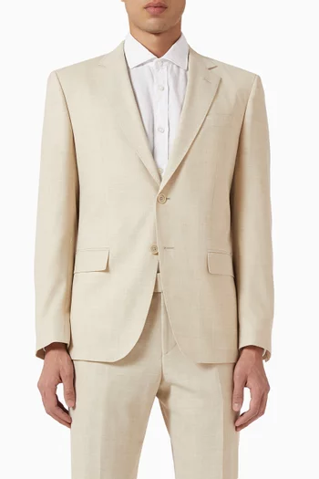 2-piece Slim-fit Suit in Wool & Linen