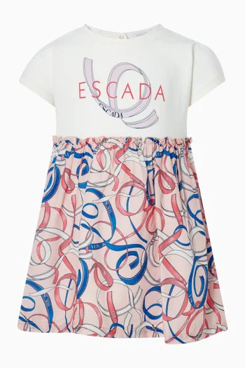 Logo Abstract-print T-shirt Dress