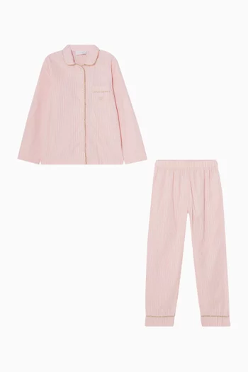 Logo Shirt & Pants Set in Cotton