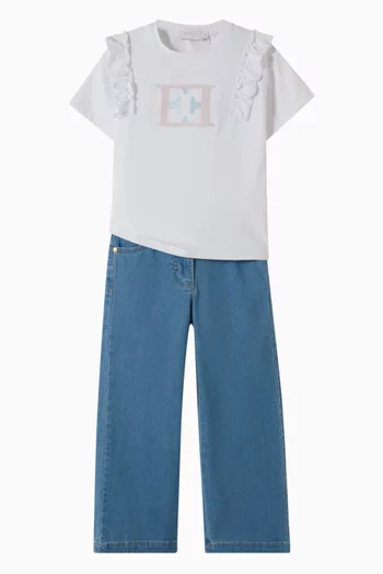 Logo-embroidered T-shirt in Cotton