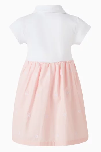 فستان بتطريز شعار الماركة قطن