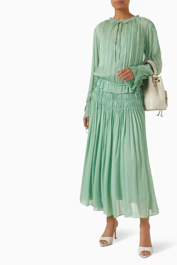 Aillen Pleated Maxi Dress