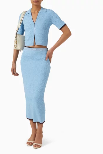 Lampo Cropped Sweater in Knit