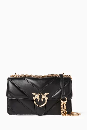 Mini Love One Tripla Crossbody Bag in Quilted Leather