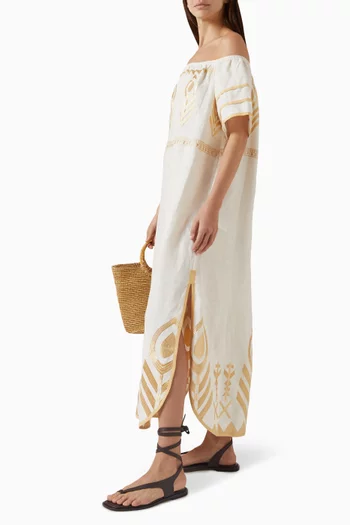 Embroidered Off-shoulder Dress