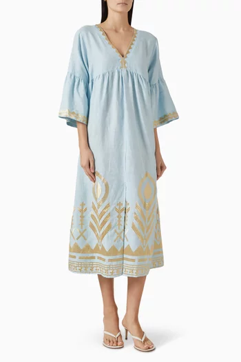 greek embroidered dress Greek Bohemian Embroidered Dress main image 0