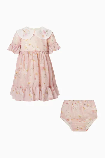 فستان بنقشة زهور شيفون