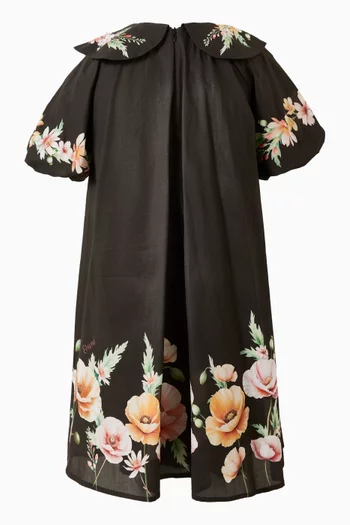 فستان طويل بنقشة زهور