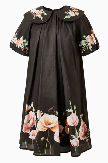 فستان طويل بنقشة زهور