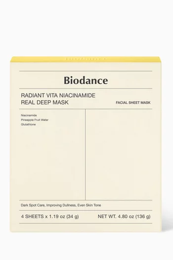 Radiant Vita Niacinamide Real Deep Mask, 4 sheets