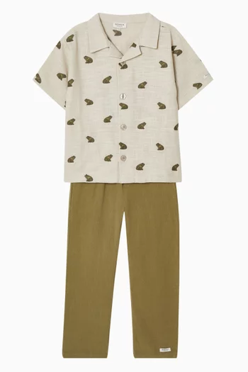 Dado Straight-leg Pants in Viscose-linen