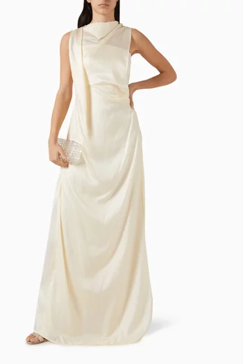 Ha Mien Maxi Dress in Satin-twill