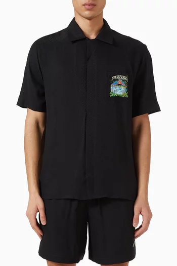 Volcano Jacquard Shirt in Silk