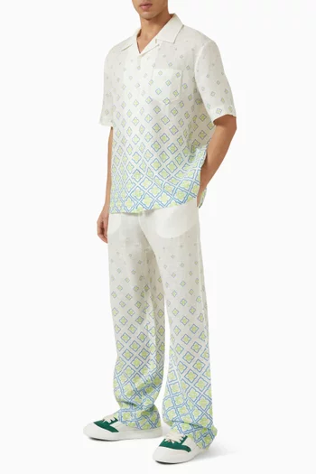 Degrade Monogram Shirt in Linen