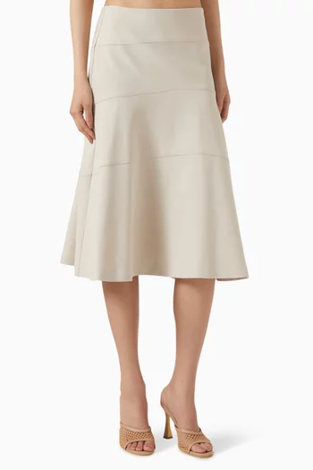 Curved A-line Midi Skirt