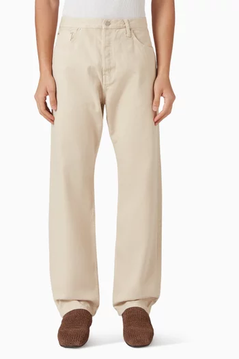 بنطال جينز دينم بقصة ساق مستقيمة