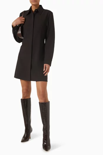 فستان قصير بنمط قميص