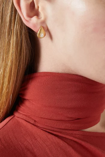 Pear Diamond Earrings in 18kt Gold