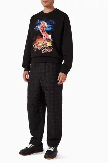 Lucky Horses Sweatshirt in Cotton-fleece