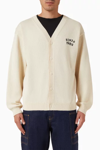 كارديغان بشعار قلب وزهرة بوكي قطن وصوف