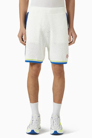 Crochet Shorts in Cotton Blend