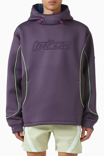 كنزة بغطاء رأس قماش شبكي بملمس بارز من مجموعة بروجكت فروج