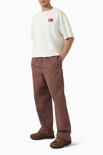 Solo Swoosh Open-hem Pants in Fleece