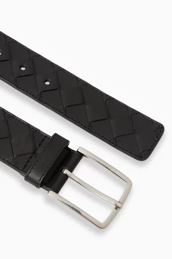 Belt in Intrecciato Leather