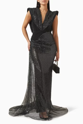 Thunderdome Sequin-embellished Gown