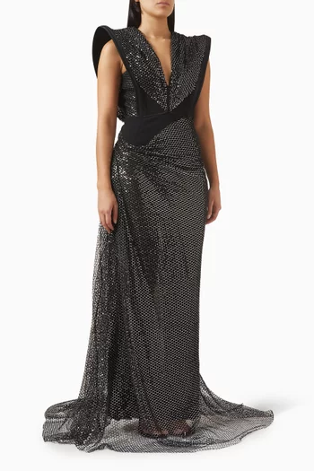 Thunderdome Sequin-embellished Gown