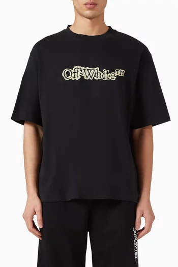 تي شيرت سكيت بشعار الأسهم ونقشة سحاب قطن