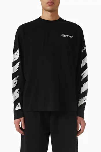 تي شيرت سكيت بشعار الأسهم بحبر من التسعينيات قطن