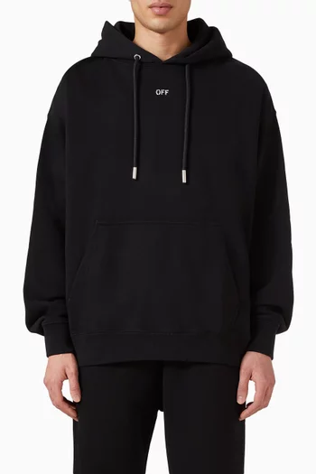 كنزة سكيت بغطاء رأس بشعار الأسهم وطبعة شخص جالس يفكر قطن