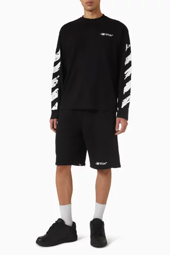 Ink Arrow Skate Sweatshorts in Cotton