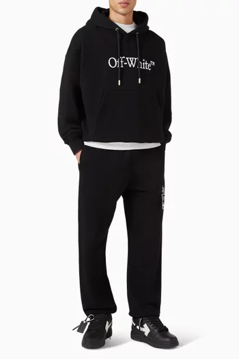 كنزة بغطاء رأس سكيت بشعار بوكيش بحجم كبير قطن