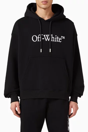 كنزة بغطاء رأس سكيت بشعار بوكيش بحجم كبير قطن