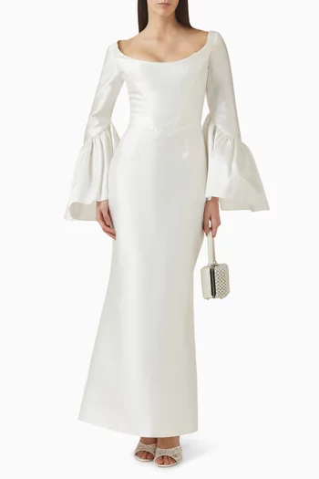 فستان لا برودنس قماش ميكادو