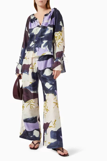 Langkawi Printed Pants in Silk