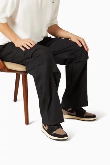 سنيكرز آير جوردان 1 على الكاحل شمواه وجلد