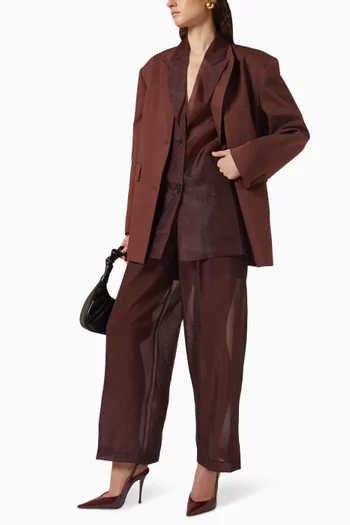 جاكيت مولي بياقة شفافة