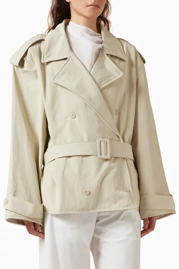 معطف ترنش بيبي قصير بسلك