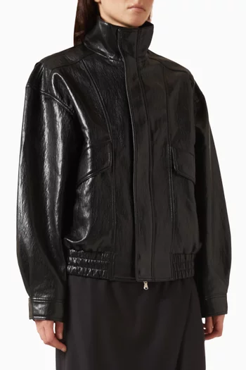 Silva Bomber Jacket in Faux-leather