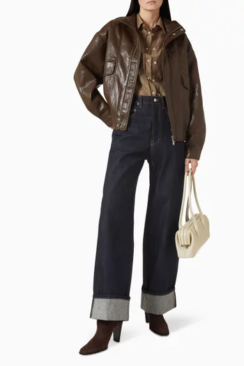 Selvedge Oversized Jeans in Denim