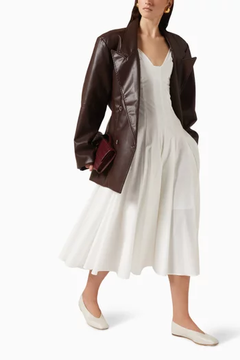 Owen Pleated Strap Dress