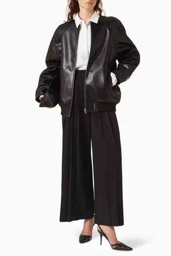 Zip Jacket in Faux-leather