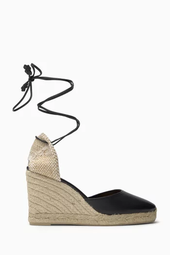 Carina 90 Espadrille Wedge Sandals in Nappa Leather